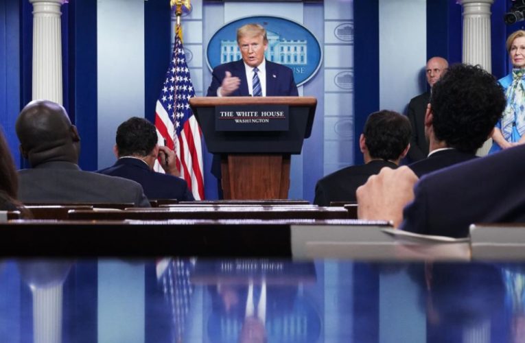 First, the President insisted he was simply being sarcastic. Then he began blaming the media.