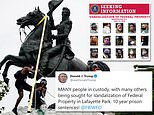 Trump shares wanted poster for Andrew Jackson statue vandals