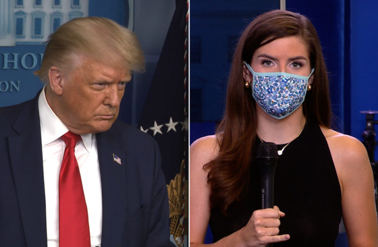 Trump walks out of briefing after CNN question