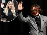 Amber Heard fights back tears and speaks outside High Court