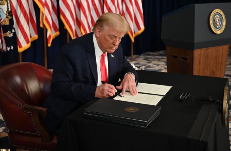 Trump signs four executive actions targeting economy
