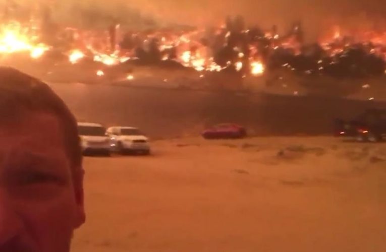 Father captures dramatic rescue during camping trip