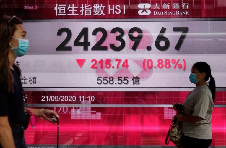 Asian markets lower after Wall St declines for third week