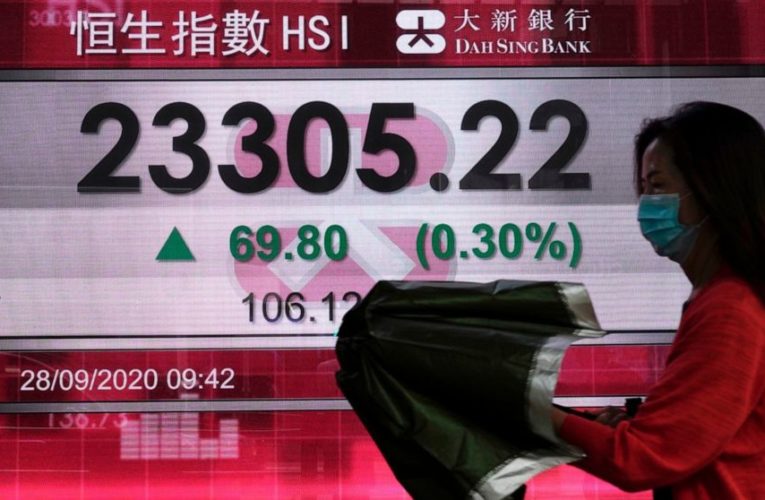 Global shares up ahead of China holiday, Trump-Biden debate
