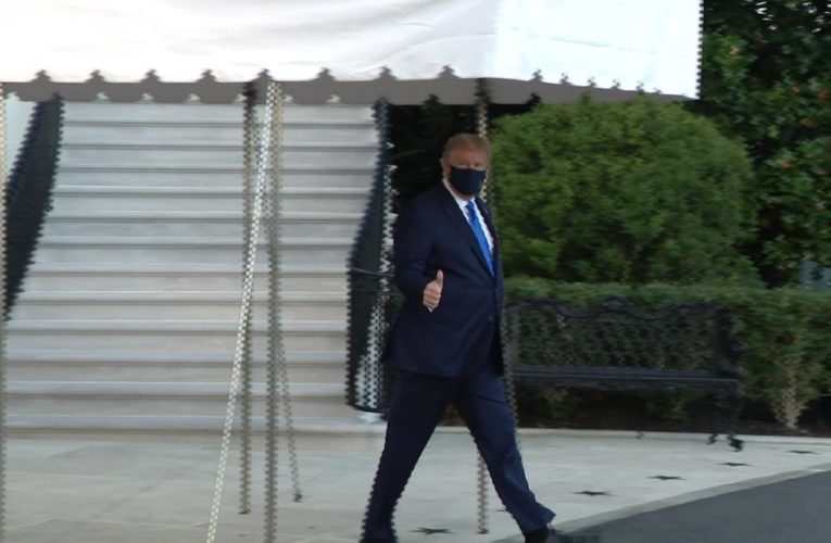 Watch Trump depart for Walter Reed Medical Center
