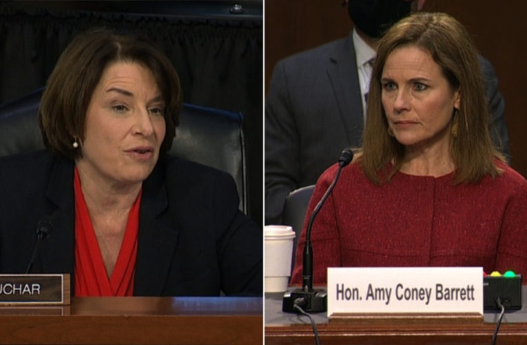 Klobuchar challenges Barrett about protecting voting rights