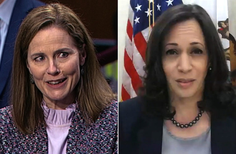Watch what happened when Harris asked Barrett about climate crisis