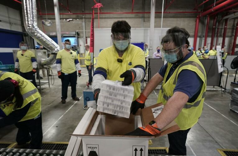 The distribution for the first shipment of the Pfizer vaccine is underway, with vials heading to all 50 states