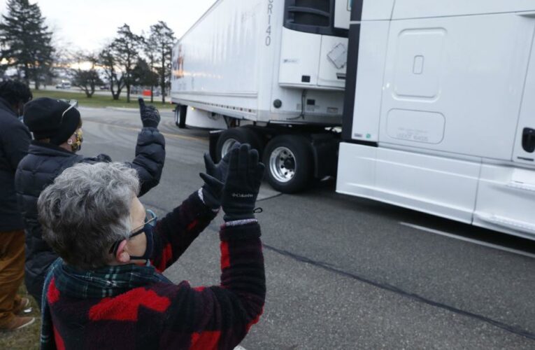 The distribution for the first shipment of the Pfizer vaccine is underway, with vials heading to all 50 states