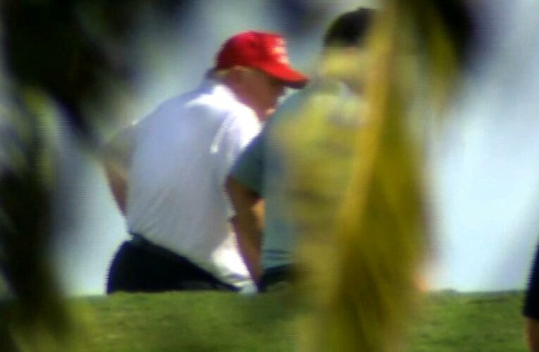 Trump seen golfing after vowing to ‘work tirelessly’