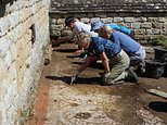 Britain’s first 5th century mosaic is uncovered at Roman villa in Gloucestershire