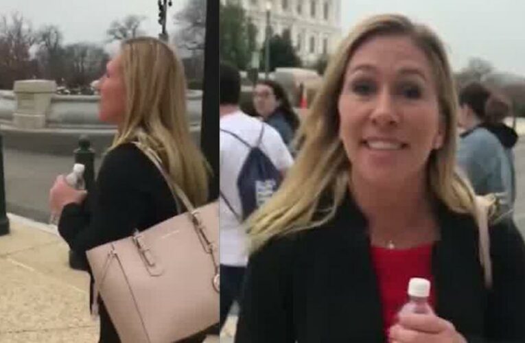 See Marjorie Taylor Greene confront Parkland shooting survivor