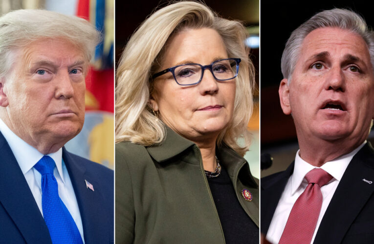 Trump targets Cheney as he unites with McCarthy