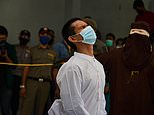 Two gay men plead for mercy as they are caned in Indonesia