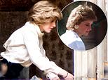 Kristen Stewart transforms into Princess Diana while appearing on the set of Spencer