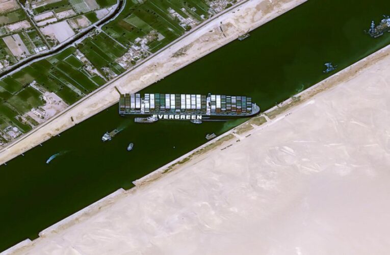 Maritime traffic jam grows outside blocked Suez Canal