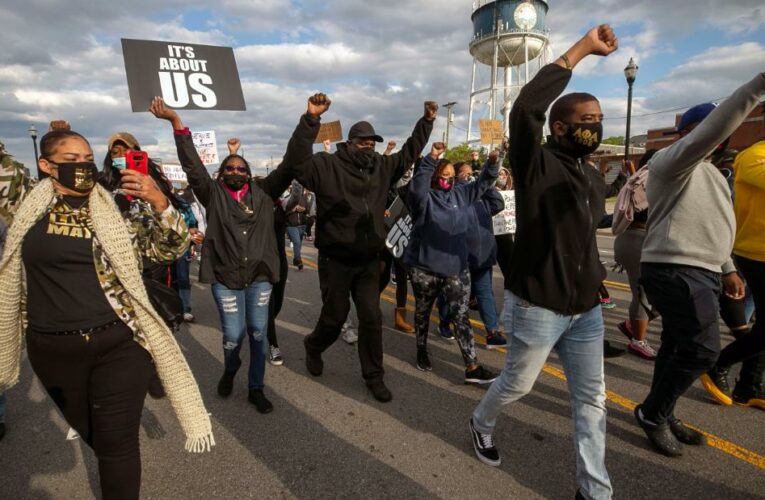Demonstrators said they would continue to peacefully protest until footage of the fatal police shooting of Andrew Brown Jr. is released