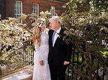 Carrie Symonds dons boho organza tiered white gown and flower crown for wedding to Boris Johnson