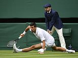Wimbledon tennis stars blast slippery grass during wettest championship in a decade