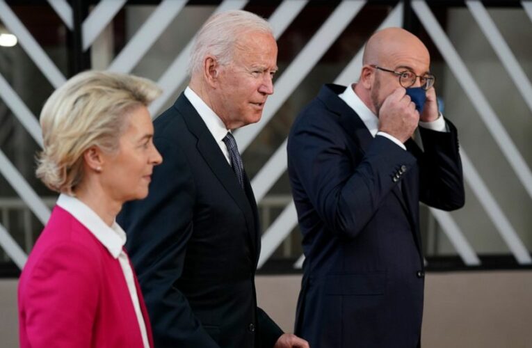 The Latest: EU leaders back Biden on response to Russia