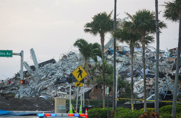 Demolition eliminates potential threat of falling debris