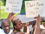 Bill Cosby supporters clash with anti-rape protester outside freed comedian’s house