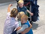 Tokyo Olympics: Helen Glover is given an emotional homecoming welcome by her children at the airport