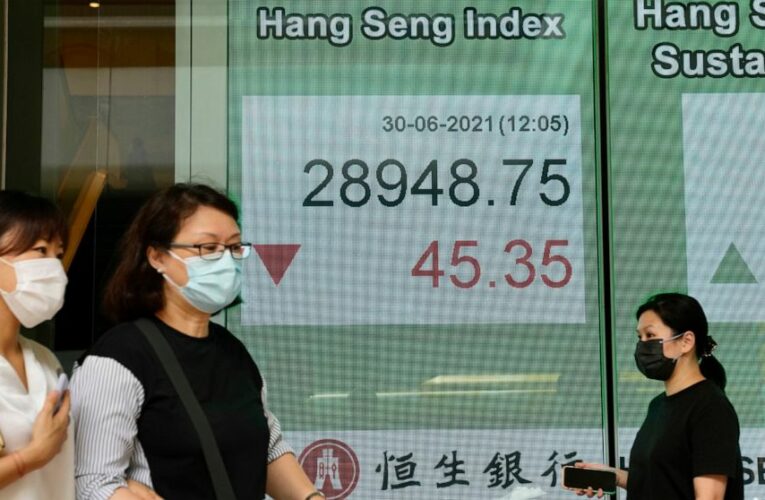 Asian shares mostly decline ahead of watched US jobs report