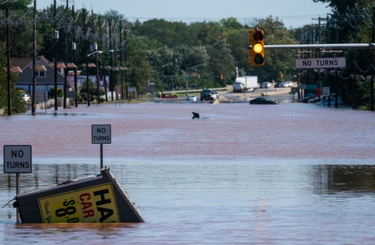 New Jersey’s governor said the majority of the deaths in his state were people caught in their vehicles by flooding and ‘overtaken by the water’
