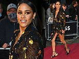GQ Awards 2021: Alex Scott goes braless in a plunging sheer black dress on the red carpet