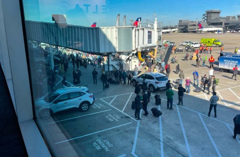 Departing flights were briefly halted at Hartsfield-Jackson International Airport after the “accidental discharge” of a weapon, officials say