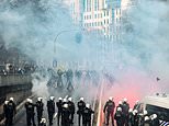 Violence breaks out at Brussels anti-vaccine protest in Europe’s latest day of rage