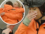 Snoochie Shy and Louise Minchin emotional embrace after winning the terrifying plank challenge