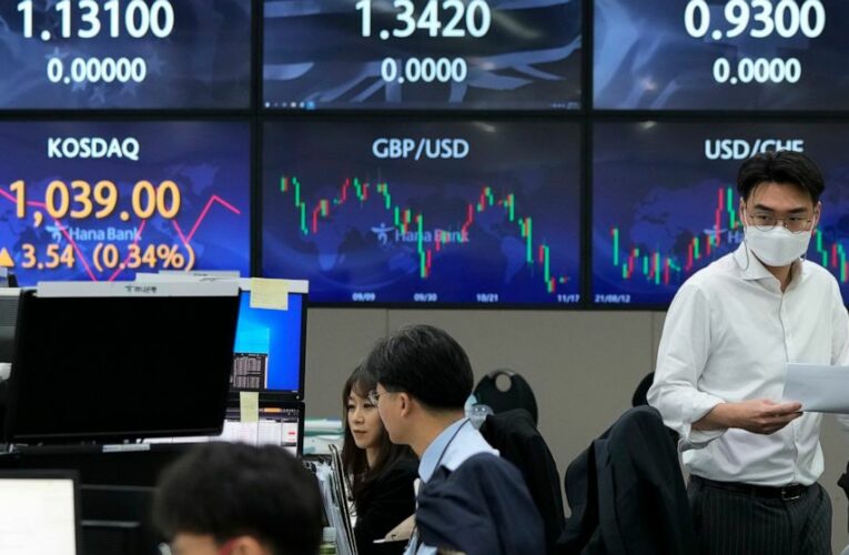 Asian shares mostly decline after US stocks shuffle lower