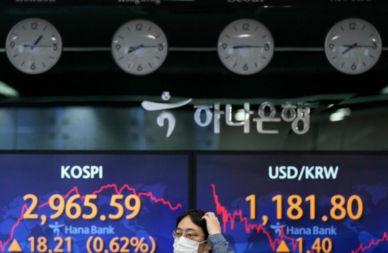 Stocks wobble as Wall Street heads for a mixed weekly finish