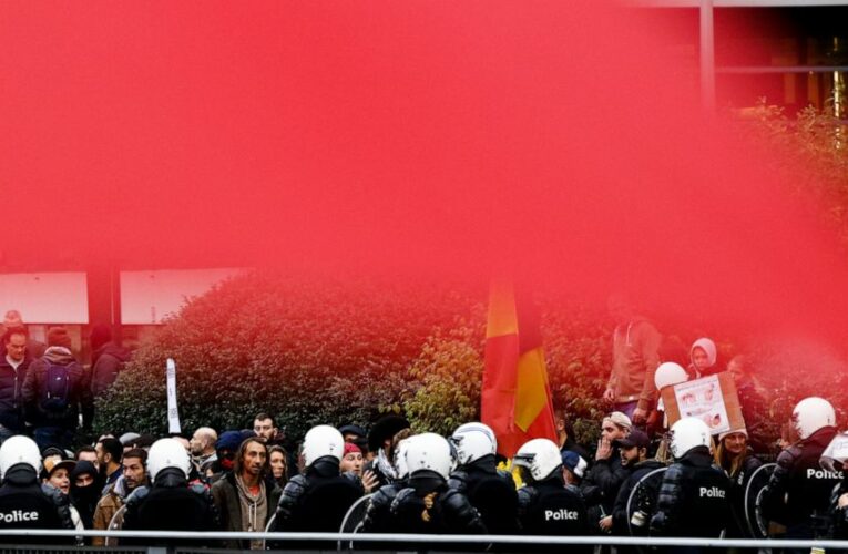 Thousands march in Brussels against Belgium’s COVID measures
