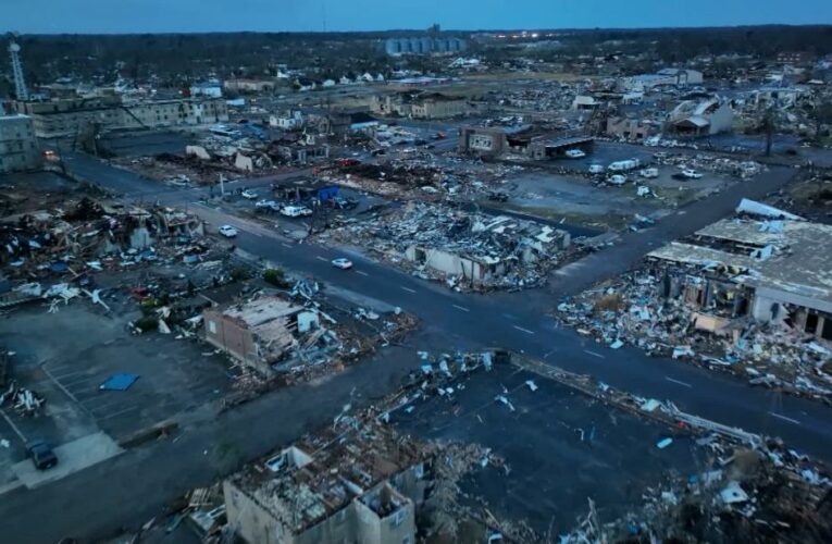 Tornado devastation captured by incredible drone video