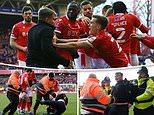 Fan involved in an altercation with Nottingham Forest players in FA Cup tie against Leicester