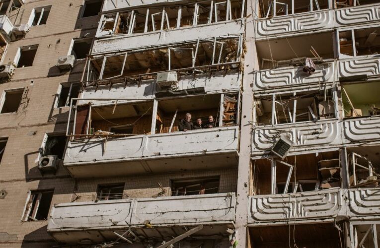The leaders of Poland, Slovenia and the Czech Republic arrive by train to show support for Ukraine after shelling hit parts of the capital