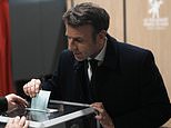 Macron meets crowds and Marine Le Pen casts her ballot as French voters go to polls in elections
